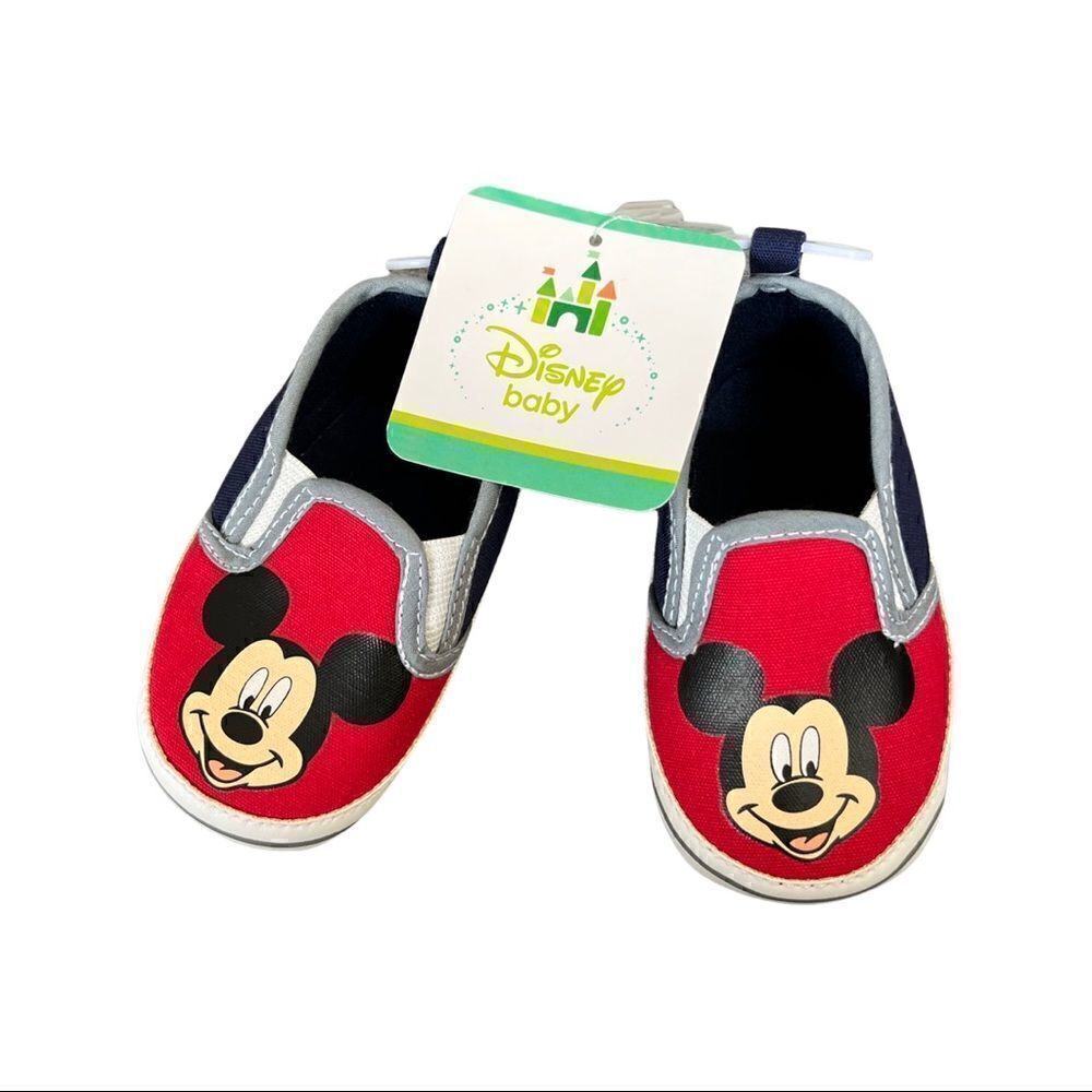 DISNEY | baby Mickey Mouse slip on shoes | 6-9 months